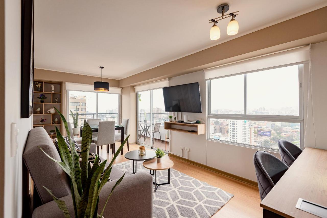 Alu Apartments - Limit With Miraflores Panoramic City View Lima Exteriör bild