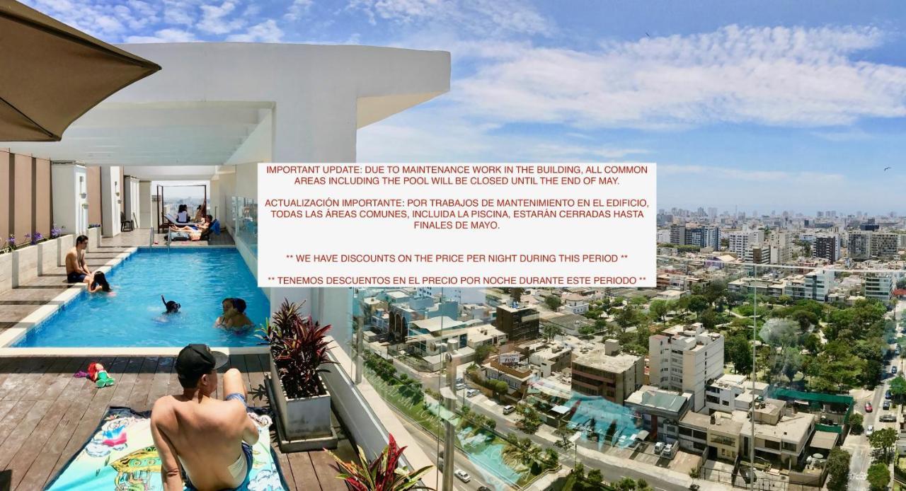 Alu Apartments - Limit With Miraflores Panoramic City View Lima Exteriör bild